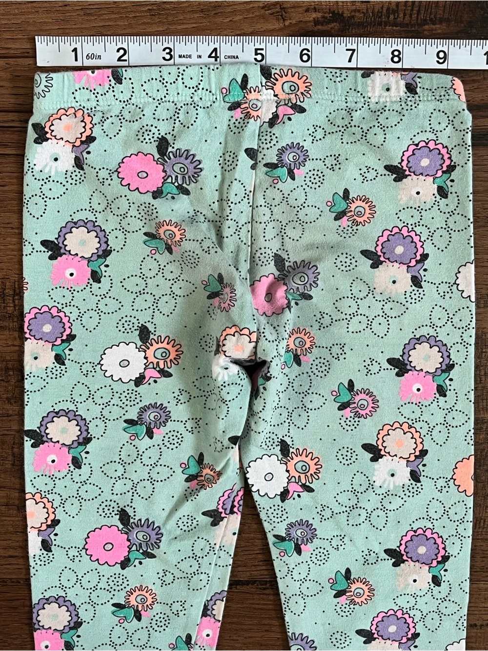 Lot Of 4 Toddler Leggings ‘Black Pink Mint’ (size 5T) - Picture 12 of 15